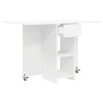 vidaXL Jedálenský stôl 115 x 70 x 75 cm Kompozitné drevo Biela – Obrázok 5