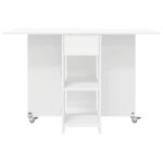 vidaXL Jedálenský stôl 115 x 70 x 75 cm Kompozitné drevo Biela – Obrázok 6