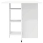 vidaXL Jedálenský stôl 115 x 70 x 75 cm Kompozitné drevo Biela – Obrázok 7