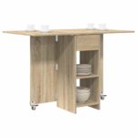 vidaXL Jedálenský stôl 115 x 70 x 75 cm Kompozitné drevo Dub sonoma – Obrázok 3