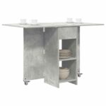 vidaXL Jedálenský stôl 115 x 70 x 75 cm Kompozitné drevo Betónovo sivá – Obrázok 3