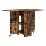vidaXL Jedálenský stôl 115 x 70 x 75 cm Kompozitné drevo Dymový dub – Obrázok 8