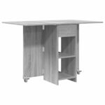 vidaXL Jedálenský stôl 115 x 70 x 75 cm Kompozitné drevo Sivý Sonoma – Obrázok 2
