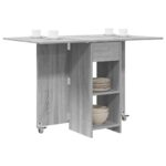vidaXL Jedálenský stôl 115 x 70 x 75 cm Kompozitné drevo Sivý Sonoma – Obrázok 3