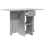 vidaXL Jedálenský stôl 115 x 70 x 75 cm Kompozitné drevo Sivý Sonoma – Obrázok 5