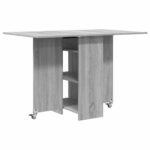 vidaXL Jedálenský stôl 115 x 70 x 75 cm Kompozitné drevo Sivý Sonoma – Obrázok 8
