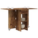 vidaXL Jedálenský stôl 115 x 70 x 75 cm Kompozitné drevo Staré drevo – Obrázok 3