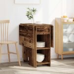 vidaXL Jedálenský stôl 115 x 70 x 75 cm Kompozitné drevo Staré drevo – Obrázok 4