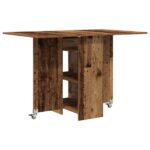 vidaXL Jedálenský stôl 115 x 70 x 75 cm Kompozitné drevo Staré drevo – Obrázok 8