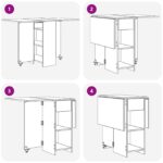 vidaXL Jedálenský stôl 115 x 70 x 75 cm Kompozitné drevo Dub artisan – Obrázok 10