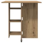 vidaXL Jedálenský stôl 115 x 70 x 75 cm Kompozitné drevo Dub artisan – Obrázok 7
