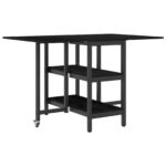 vidaXL Jedálenský stôl 122 x 80 x 76,5 cm Kompozitné drevo Čierny dub – Obrázok 2