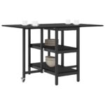 vidaXL Jedálenský stôl 122 x 80 x 76,5 cm Kompozitné drevo Čierny dub – Obrázok 3