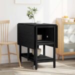 vidaXL Jedálenský stôl 122 x 80 x 76,5 cm Kompozitné drevo Čierny dub – Obrázok 4