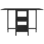 vidaXL Jedálenský stôl 122 x 80 x 76,5 cm Kompozitné drevo Čierny dub – Obrázok 5