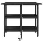 vidaXL Jedálenský stôl 122 x 80 x 76,5 cm Kompozitné drevo Čierny dub – Obrázok 6