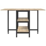 vidaXL Jedálenský stôl 122 x 80 x 76,5 cm Kompozitné drevo Dub sonoma – Obrázok 5