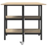 vidaXL Jedálenský stôl 122 x 80 x 76,5 cm Kompozitné drevo Dub sonoma – Obrázok 6