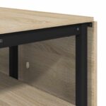 vidaXL Jedálenský stôl 122 x 80 x 76,5 cm Kompozitné drevo Dub sonoma – Obrázok 8