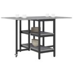 vidaXL Jedálenský stôl 122 x 80 x 76,5 cm Kompozitné drevo Sivý Sonoma – Obrázok 3