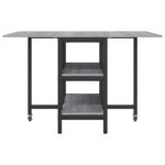 vidaXL Jedálenský stôl 122 x 80 x 76,5 cm Kompozitné drevo Sivý Sonoma – Obrázok 5