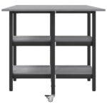 vidaXL Jedálenský stôl 122 x 80 x 76,5 cm Kompozitné drevo Sivý Sonoma – Obrázok 6