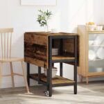 vidaXL Jedálenský stôl 122 x 80 x 76,5 cm Kompozitné drevo Staré drevo – Obrázok 4