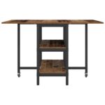 vidaXL Jedálenský stôl 122 x 80 x 76,5 cm Kompozitné drevo Staré drevo – Obrázok 5