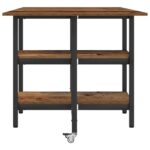 vidaXL Jedálenský stôl 122 x 80 x 76,5 cm Kompozitné drevo Staré drevo – Obrázok 6
