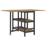 vidaXL Jedálenský stôl 122 x 80 x 76,5 cm Kompozitné drevo Dub artisan – Obrázok 2