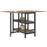vidaXL Jedálenský stôl 122 x 80 x 76,5 cm Kompozitné drevo Dub artisan – Obrázok 3