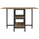 vidaXL Jedálenský stôl 122 x 80 x 76,5 cm Kompozitné drevo Dub artisan – Obrázok 5