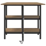 vidaXL Jedálenský stôl 122 x 80 x 76,5 cm Kompozitné drevo Dub artisan – Obrázok 6