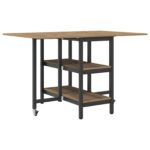 vidaXL Jedálenský stôl 122 x 80 x 76,5 cm Kompozitné drevo Dub artisan – Obrázok 7