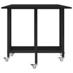 vidaXL Skladací jedálenský stôl s kolieskami 130 x 80 x 76,5 cm – Obrázok 6