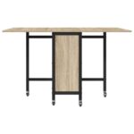 vidaXL Skladací jedálenský stôl s kolieskami 130 x 80 x 76,5 cm – Obrázok 5