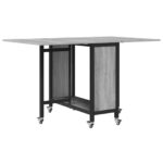 vidaXL Skladací jedálenský stôl s kolieskami 130 x 80 x 76,5 cm – Obrázok 2