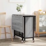 vidaXL Skladací jedálenský stôl s kolieskami 130 x 80 x 76,5 cm – Obrázok 4