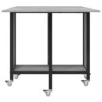 vidaXL Skladací jedálenský stôl s kolieskami 130 x 80 x 76,5 cm – Obrázok 6