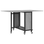 vidaXL Skladací jedálenský stôl s kolieskami 130 x 80 x 76,5 cm – Obrázok 7