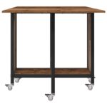 vidaXL Skladací jedálenský stôl s kolieskami 130 x 80 x 76,5 cm – Obrázok 6