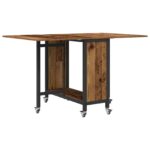 vidaXL Skladací jedálenský stôl s kolieskami 130 x 80 x 76,5 cm – Obrázok 7