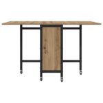 vidaXL Skladací jedálenský stôl s kolieskami 130 x 80 x 76,5 cm – Obrázok 5