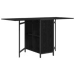 vidaXL Jedálenský stôl 144 x 60 x 75 cm Kompozitné drevo Čierny dub – Obrázok 7