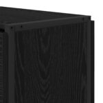 vidaXL Jedálenský stôl 144 x 60 x 75 cm Kompozitné drevo Čierny dub – Obrázok 8