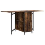 vidaXL Jedálenský stôl 144 x 60 x 75 cm Kompozitné drevo Dymový dub – Obrázok 2