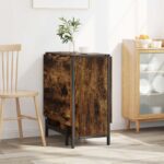 vidaXL Jedálenský stôl 144 x 60 x 75 cm Kompozitné drevo Dymový dub – Obrázok 4