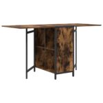 vidaXL Jedálenský stôl 144 x 60 x 75 cm Kompozitné drevo Dymový dub – Obrázok 7