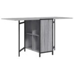 vidaXL Jedálenský stôl 144 x 60 x 75 cm Kompozitné drevo Sivý Sonoma – Obrázok 2
