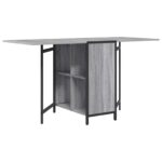 vidaXL Jedálenský stôl 144 x 60 x 75 cm Kompozitné drevo Sivý Sonoma – Obrázok 7